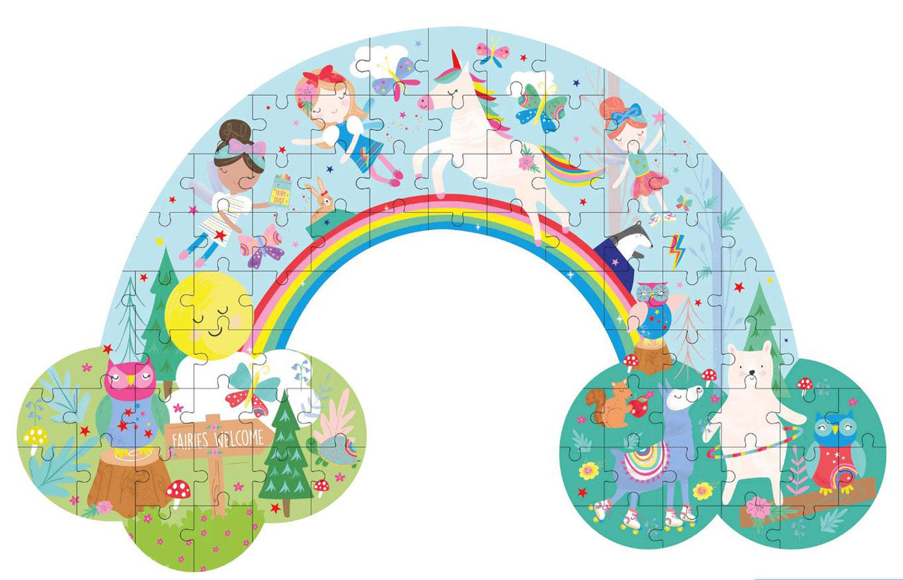 Floss & Rock 80pc - Rainbow Fairy Shaped Puzzle