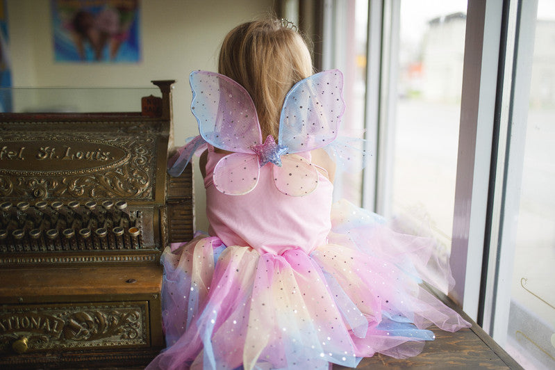 Great Pretenders - Rainbow Fairy Dress with Wings
