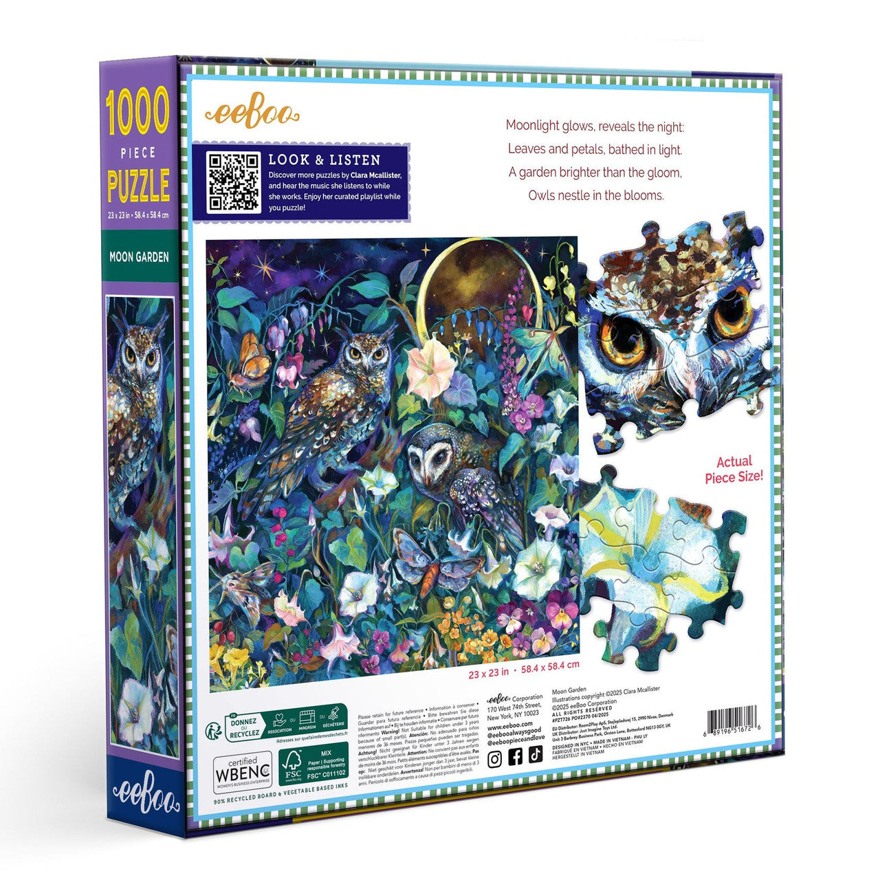 eeBoo 1000pc - Moon Garden Puzzle