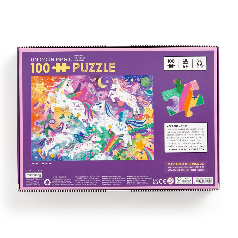 Mudpuppy 100pc - Unicorn Magic Puzzle