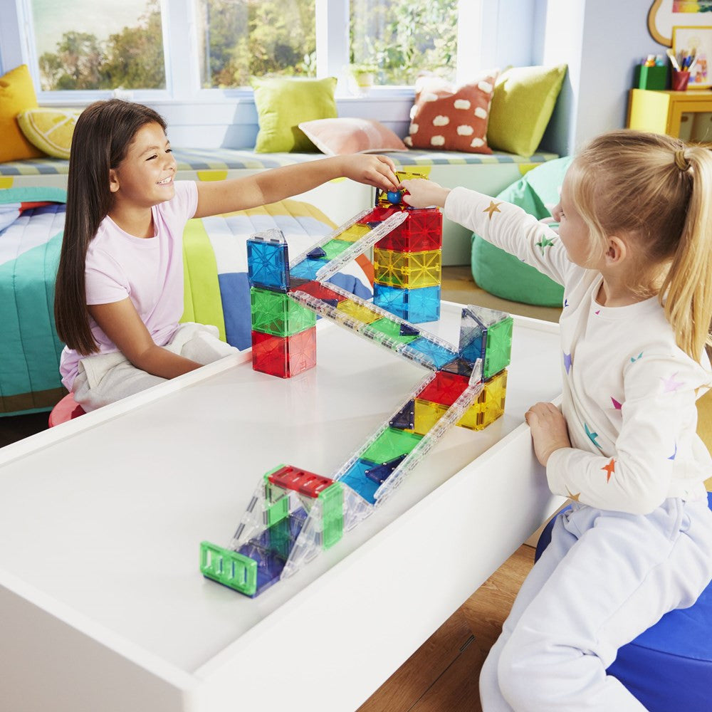 MAGNA-TILES - Rail Racers Deluxe Set - 90 Piece