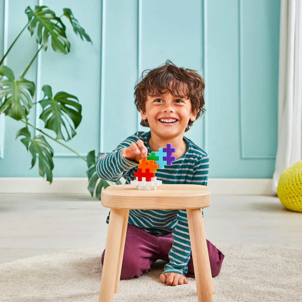 Plus-Plus BIG Rainbow Mix 100-piece construction set with oversized colourful building pieces for toddlers