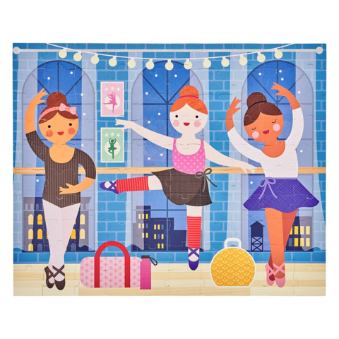 Petit Collage - Ballerina 2-sided Puzzle 49pc