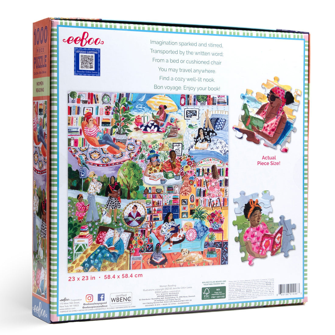 eeBoo 1000pc - Women Reading Puzzle