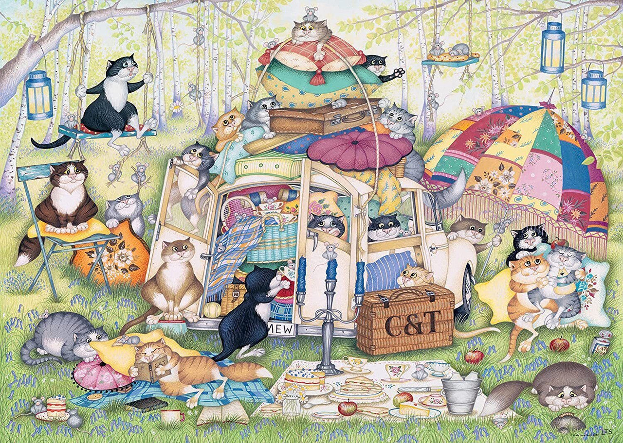 Ravensburger 1000pc - Crazy Cats, Lazy Summer Afternoon Puzzle