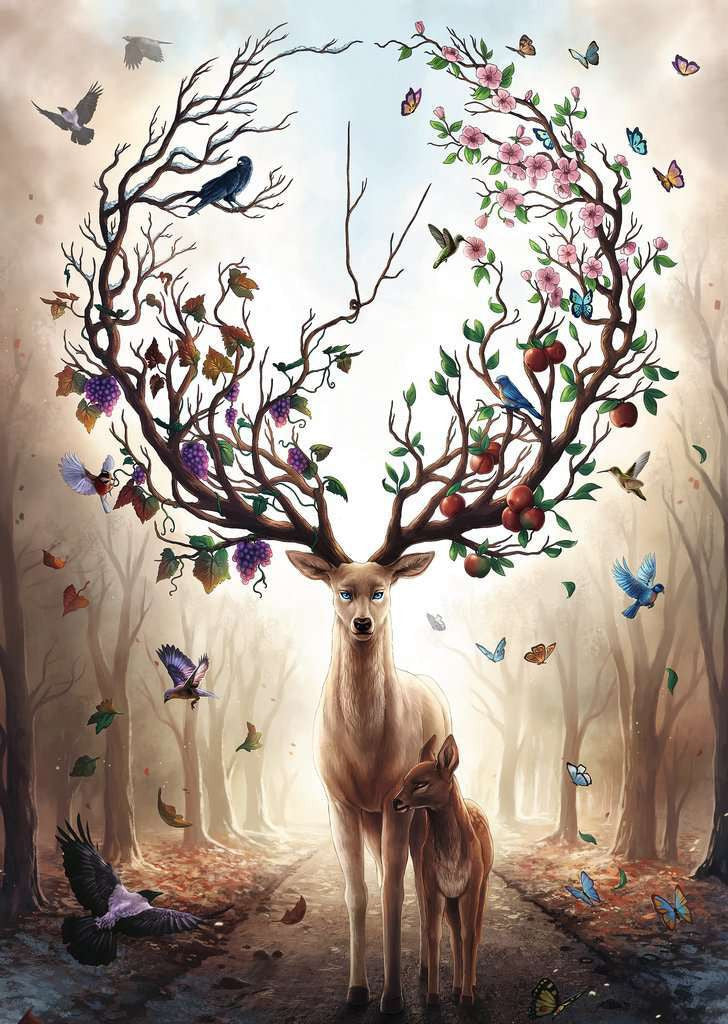 Ravensburger 1000pc - Magical Deer Puzzle
