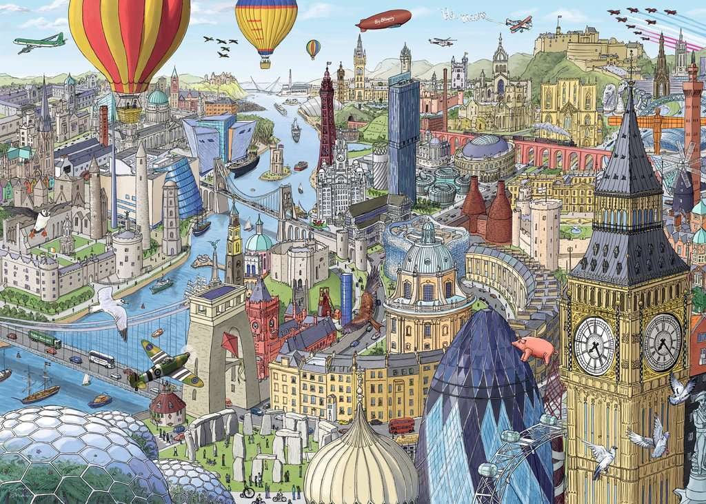 Ravensburger 1000pc - Around the British Isles Puzzle