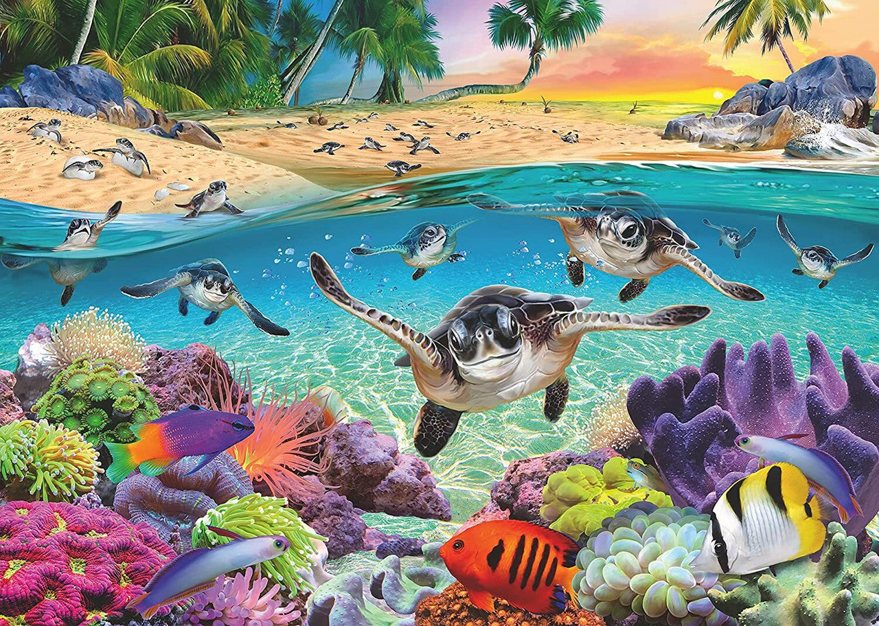 Ravensburger 500pc - Race of the Baby Turtles Large Format Puzzle