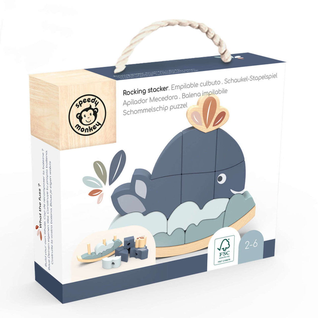 Speedy Monkey - Rocking Whale Stacker