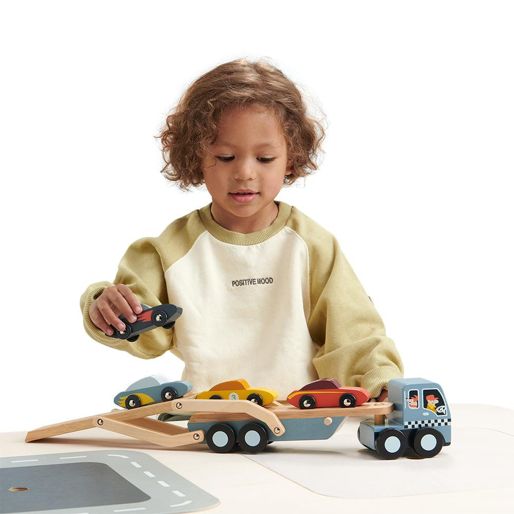 Tender Leaf Toys - Wooden Car Transporter