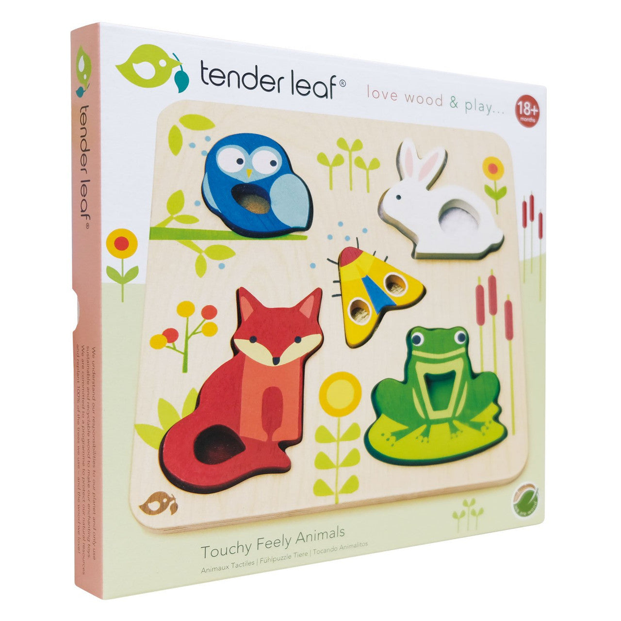 Tender Leaf Toys - Touchy Feely Animals Puzzle