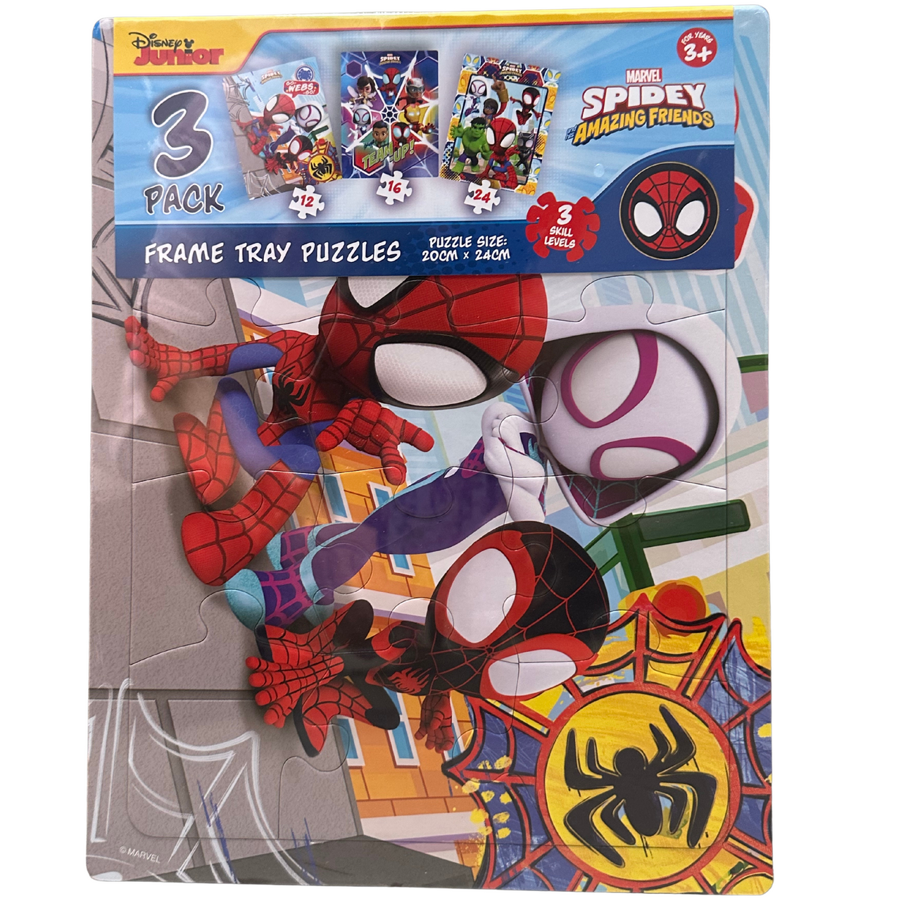 Marvel Spidey & Friends Frame Tray Puzzles - 3 Pack