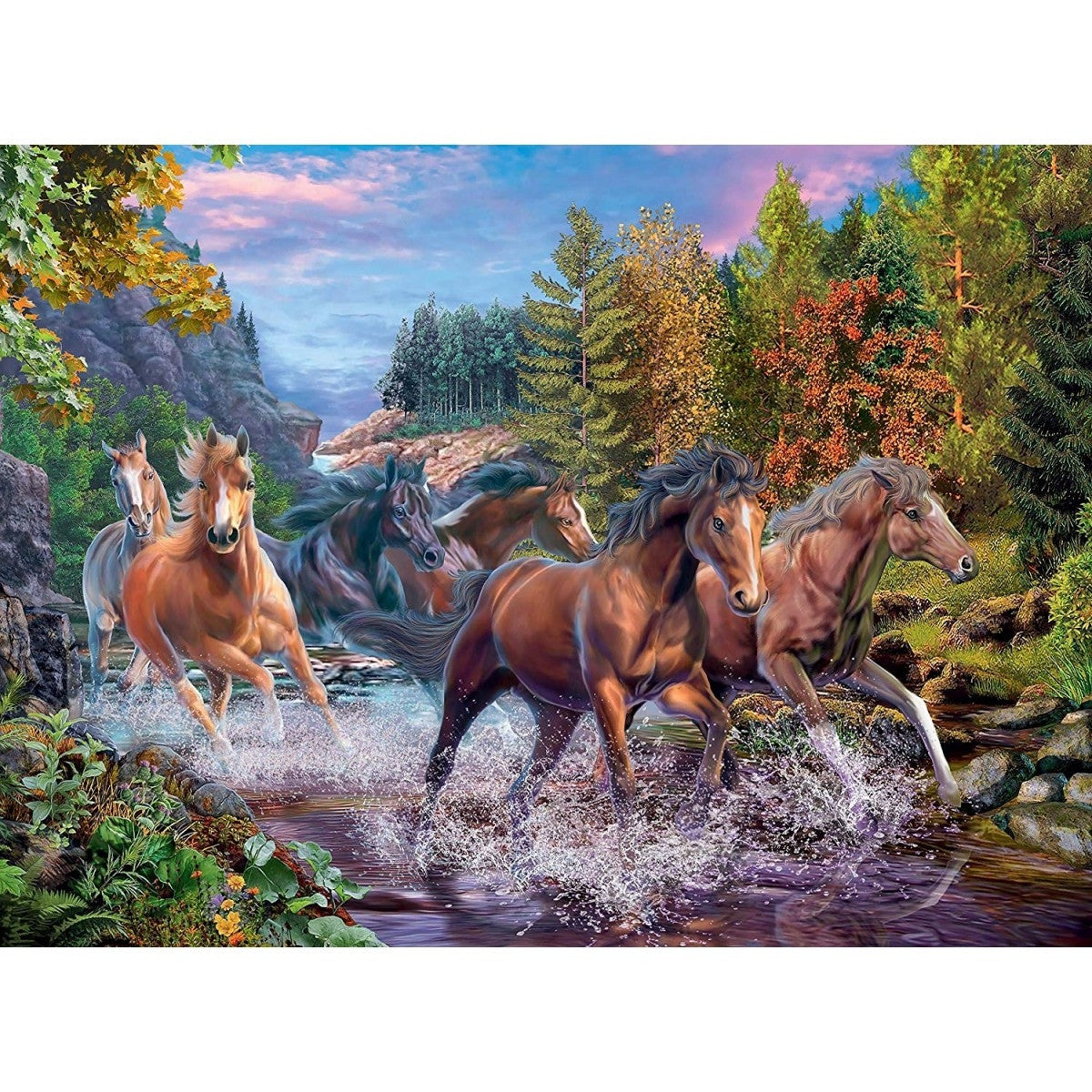 Ravensburger 100pc - Rushing River Horses Puzzle