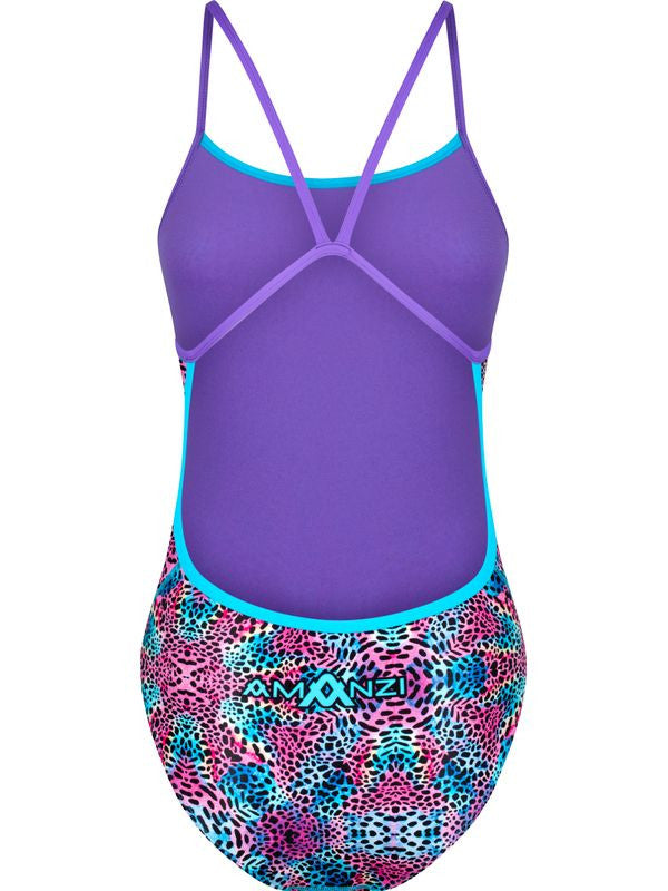 Amanzi - Girls Proback One Piece Swimmers - Feline Wild