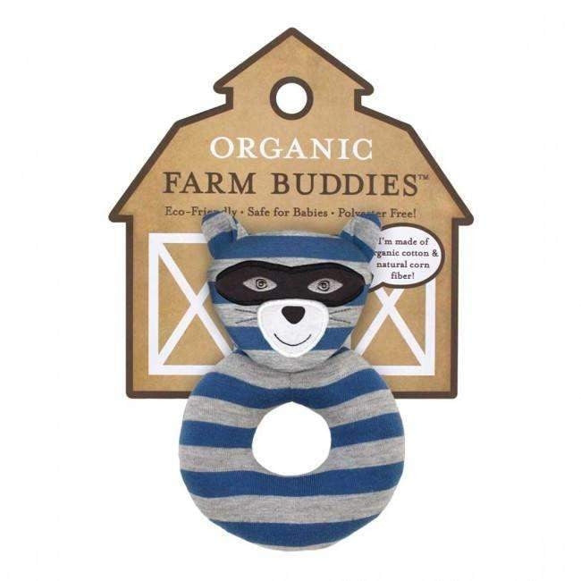 Organic Farm Buddies- Robbie Raccoon Rattle