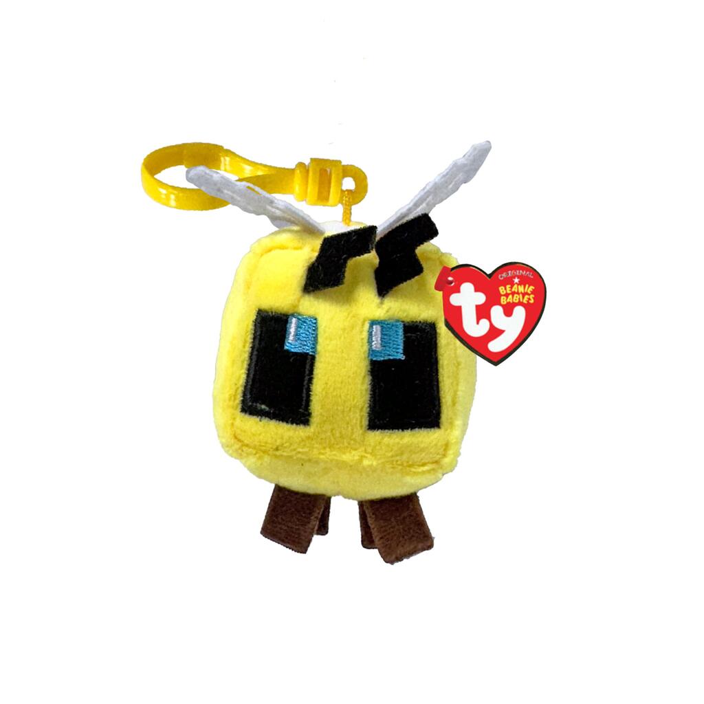 TY Bee Floppy Beanie Clip - Minecraft 10cm Collectible Plush Clip
