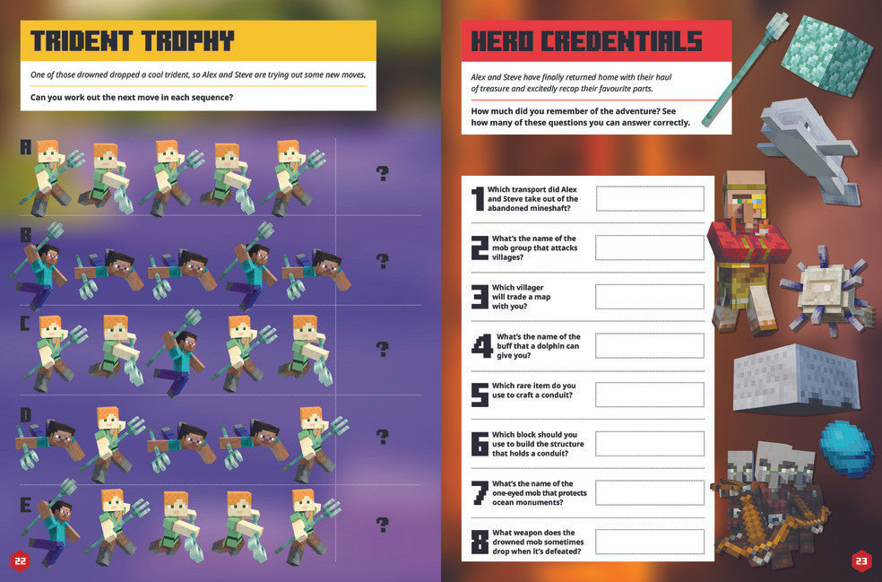 Minecraft Sticker Adventure: Treasure Hunt