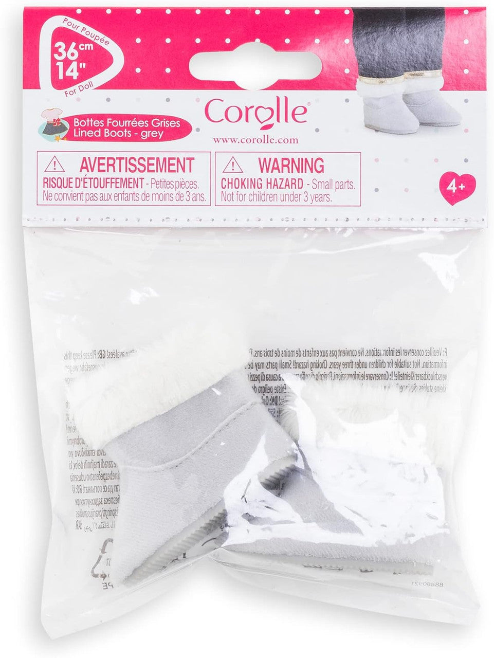 Corolle Ma Corolle - Grey Fur Lined Boots