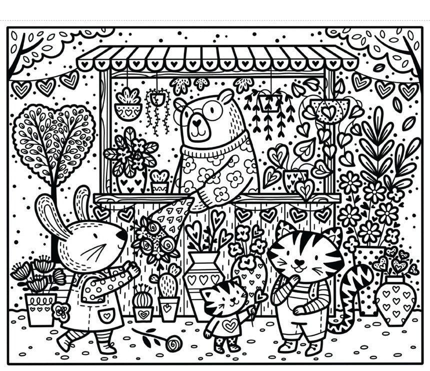 Usborne - Magic Painting Love, Hearts and Flowers