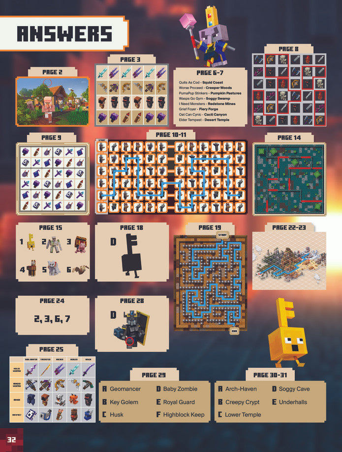 Minecraft Dungeons Sticker Book