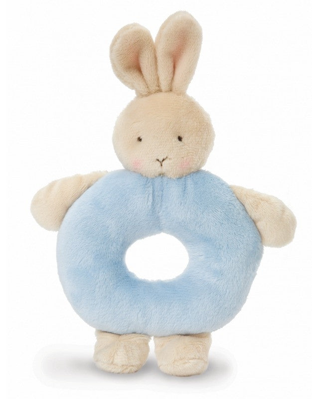 Bunnies By The Bay - Ring Rattle Blue Bunny