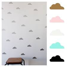 100 Percent Heart Wall Stickers Large - Clouds Gold