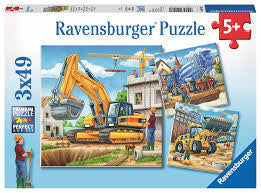 Ravensburger 3x49pc - Large Construction Vehicles puzzle