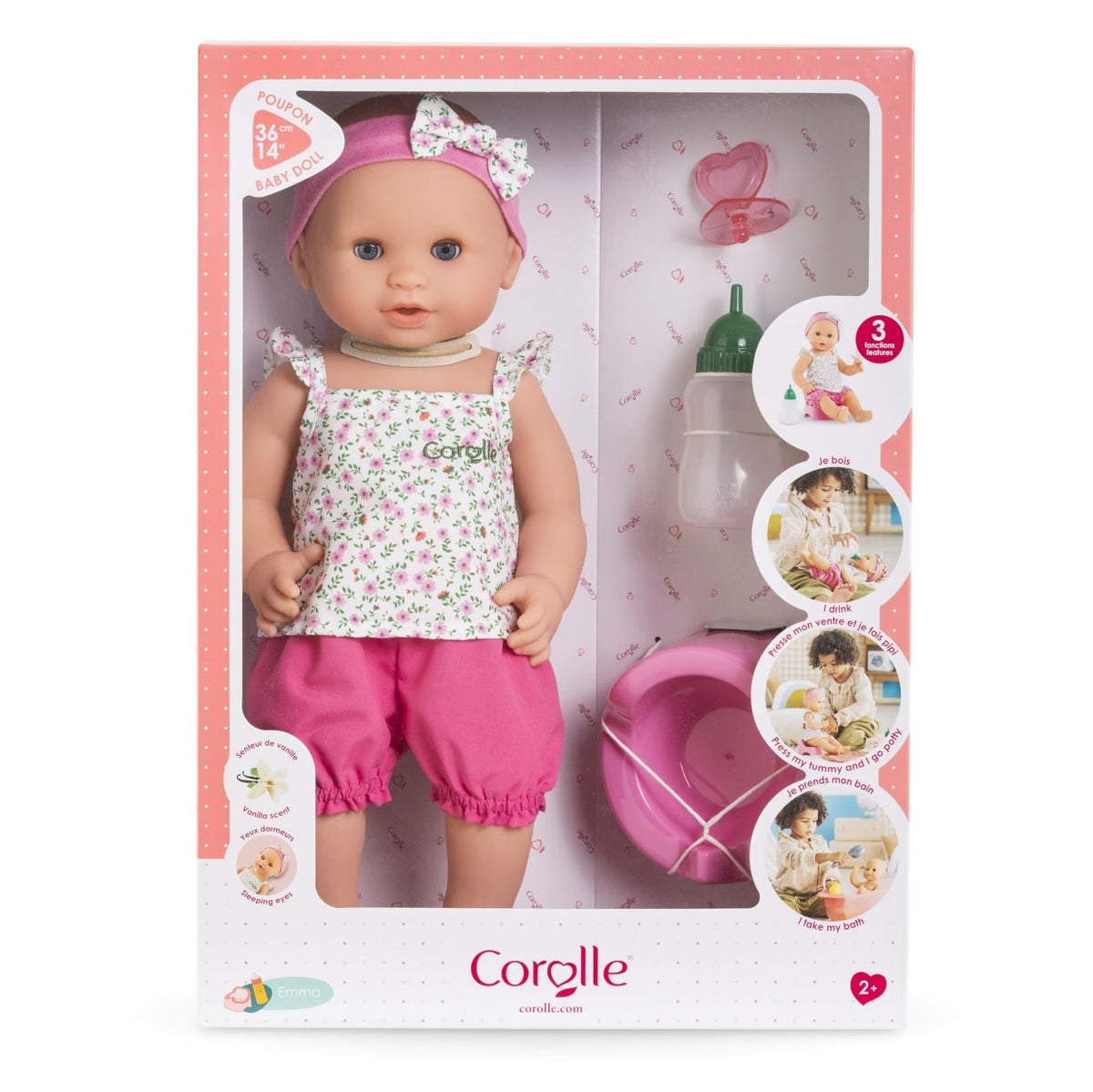 Corolle Emma Drink and Wet Baby Doll 36cm gift box packaging