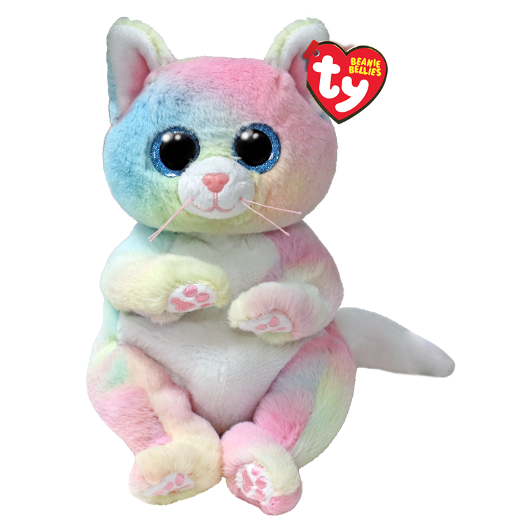TY Beanie Bellies Regular - Jenni the rainbow Cat
