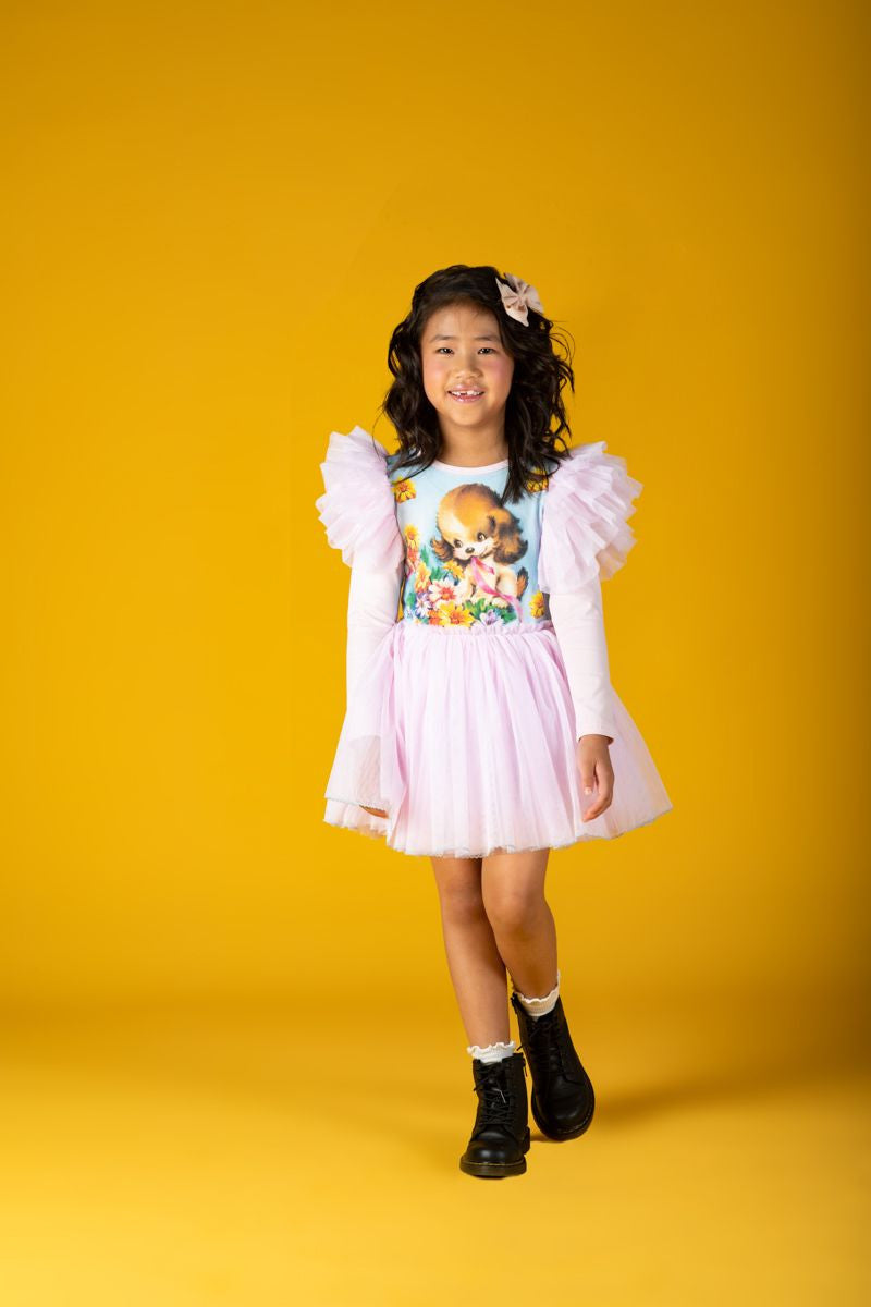 Little Puppy Long Sleeve Circus Dress