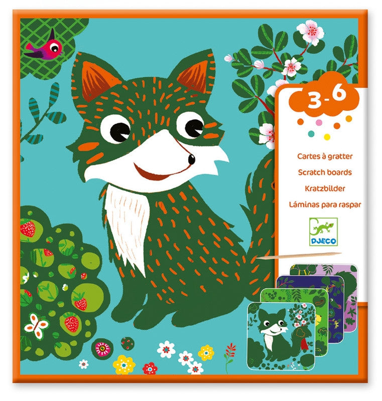 Djeco - Country Creatures Scratch Cards
