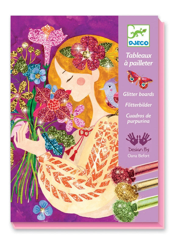 Djeco - The Scent Of Flowers Glitter Boards