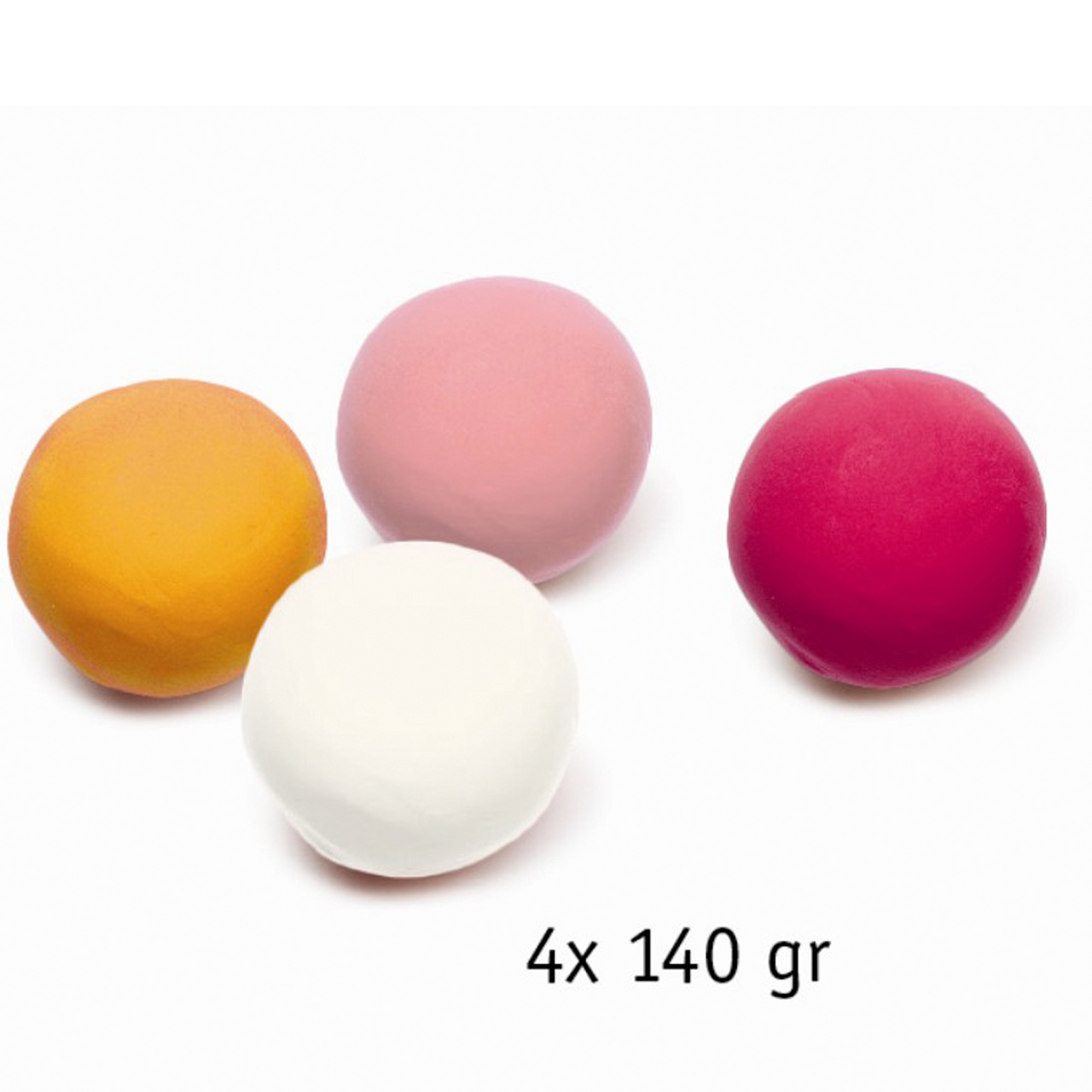 Djeco - 4 Tubs of Play Dough - Pink Pastels