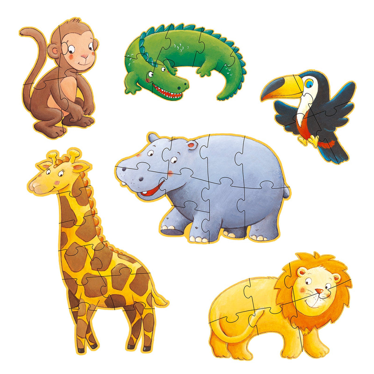 Djeco - Marmoset & Friends Giant Progressive Puzzles