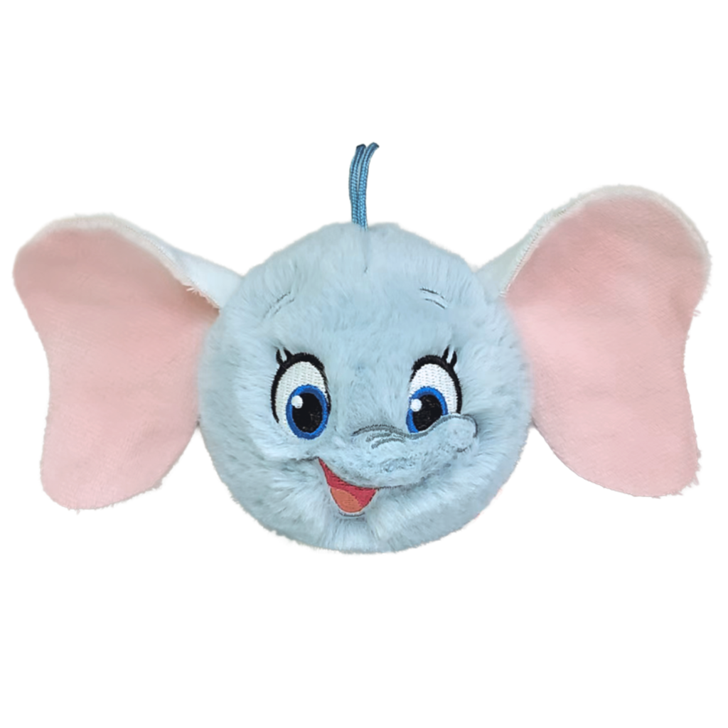 Front view of the Dumbo Ty Beanie Bouncer plush toy photographed front-on, 10cm, on a white background