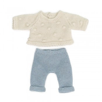 Miniland Clothing - Eco Knitted Sweater and Trousers, 21cm