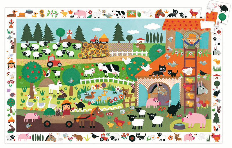 Djeco The Farm Observation Puzzle 35pce