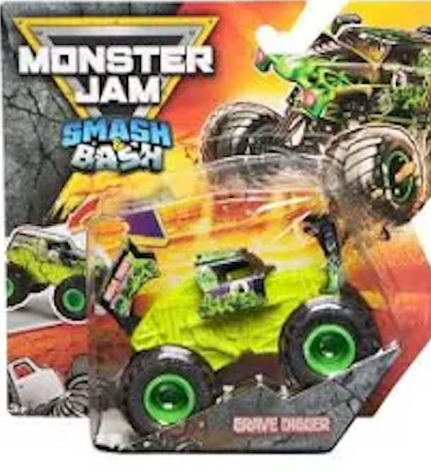 Monster Jam 1:64 SMASH & BASH Monster Trucks (Series 01) Grave Digger