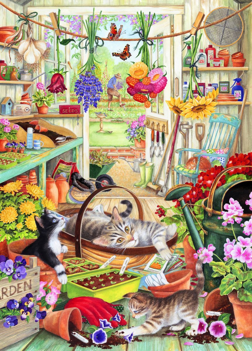 Holdson 500pc XL - Out the Back Door - Garden Shed Play Puzzle