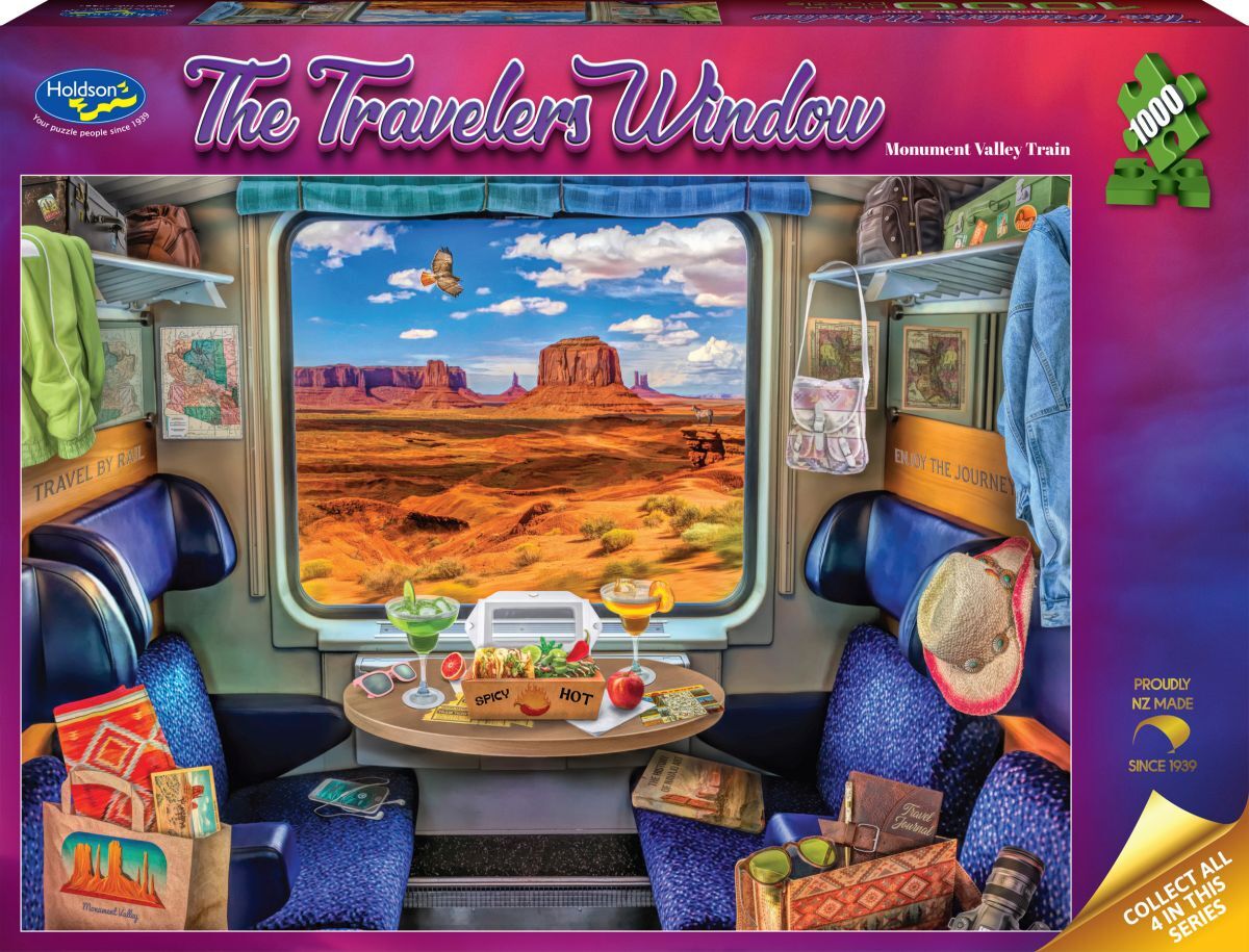 Holdson 1000pc - The Travelers Window - Monument Valley Train Puzzle