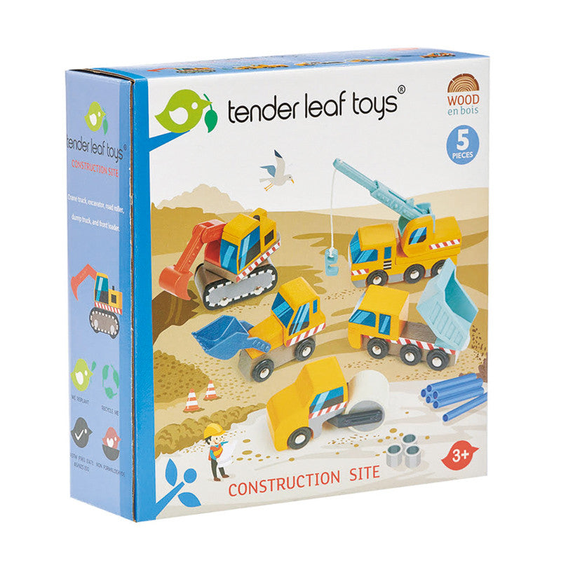 Tender Leaf Toys - Wooden Construction Car Set