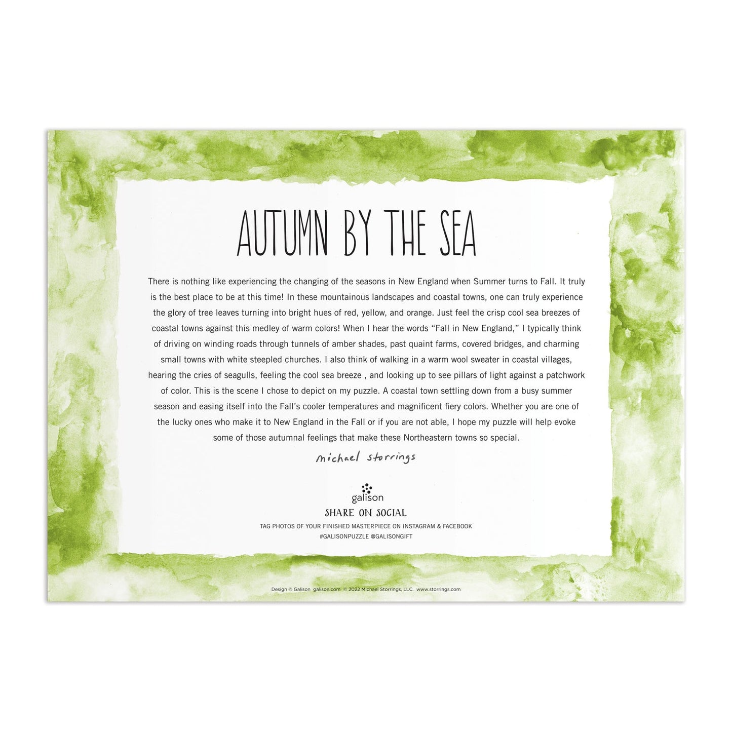 Galison 1000pc - Michael Storrings Autumn By the Sea Puzzle
