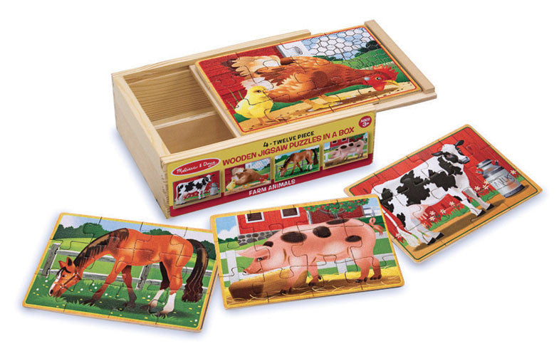 Melissa & Doug - Farm Puzzles in a Box