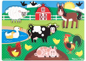 Melissa & Doug - Farm Peg Puzzle 2+