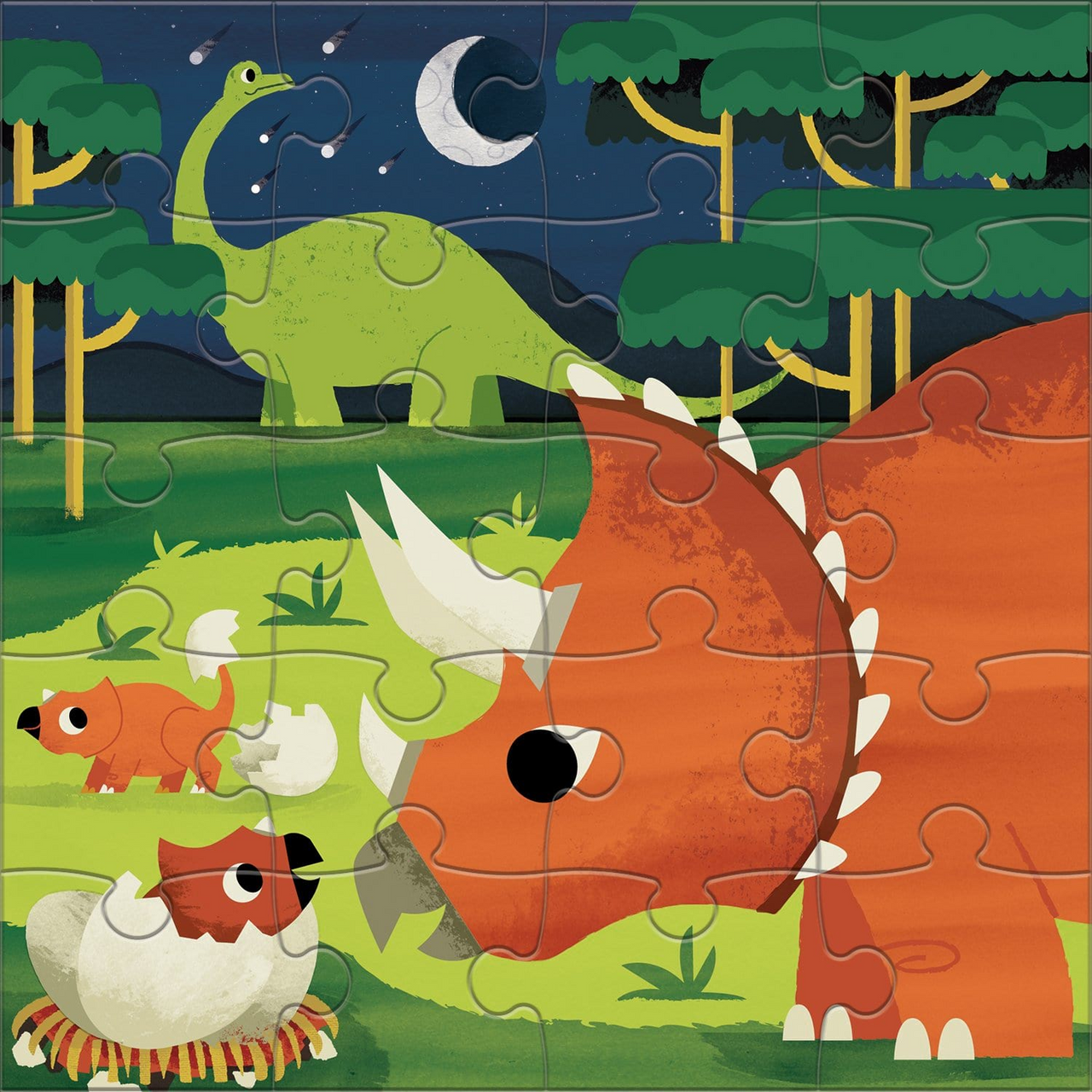 Mudpuppy - Mighty Dinosaurs Magnetic Puzzle (Pack of 2)