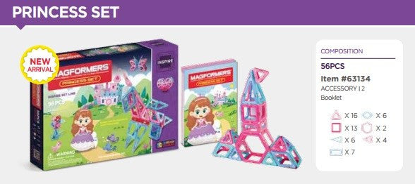 Magformers Princess Set - 56 pieces