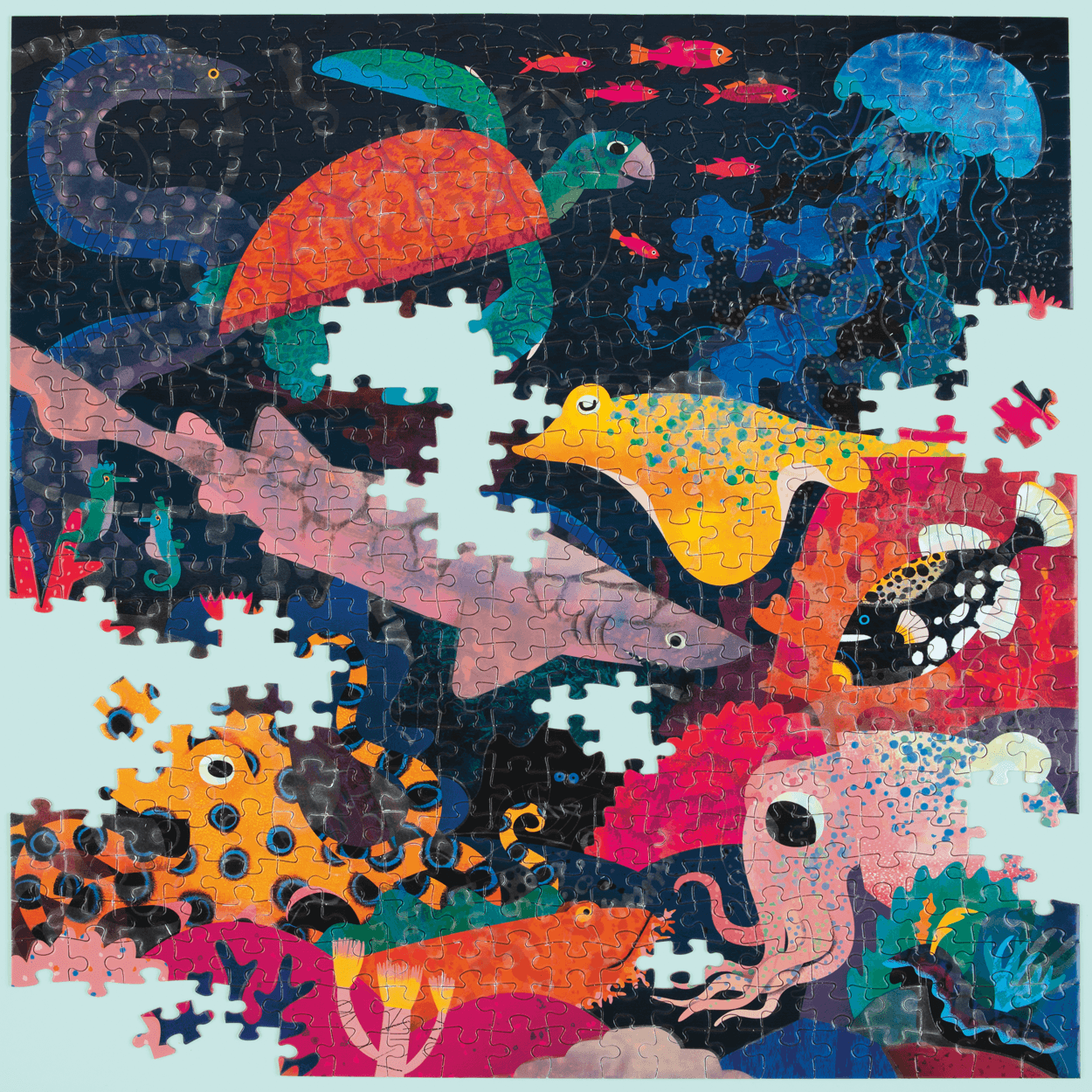 Mudpuppy 500pc - Ocean Illumingated Glow in the Dark Puzzle