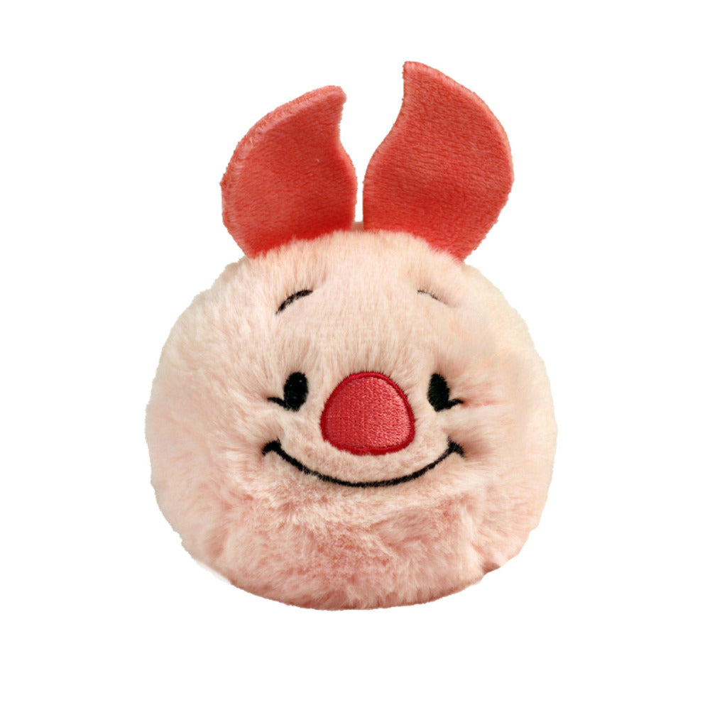 Front view of the Piglet Ty Beanie Bouncer plush toy photographed front-on on a plain white background