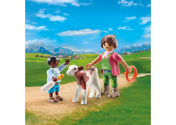 Playmobil - DuoPack - Farmer with Calf 71803