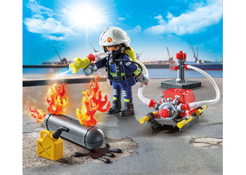 Playmobil - Action Heroes - Firefighter with Water Pump